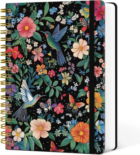 Vista 34 de Cuaderno rayado en espiral para el trabajo, 300 páginas gruesas B5 (7.1 x 10 pulgadas), diario a rayas universitarias para mujeres y escritura
