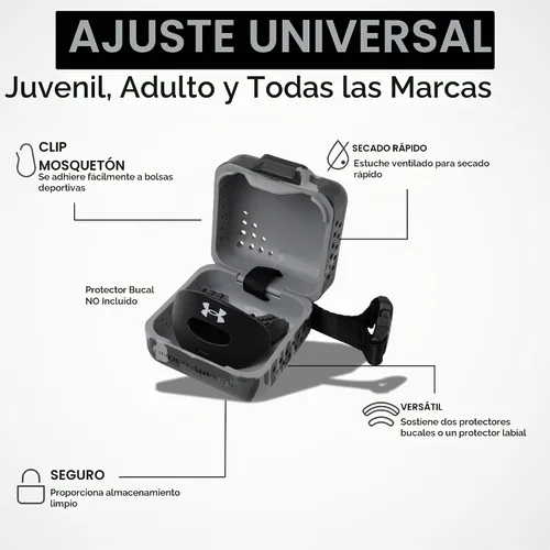 Vista 2 de Under Armour Funda protectora bucal. Almacenamiento de protector bucal. Mantenlo limpio y seguro