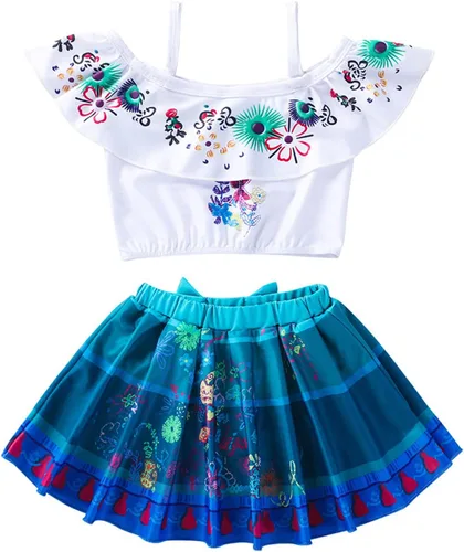 Vista 2 de Toddler Girls Swimsuit Mirabel Two Pieces Ruffle Isabela Bathing Suit Princess Tankini Swimwear for Little Girls