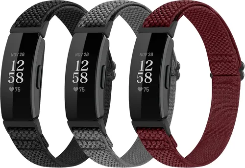 Vista 18 de Correas deportivas de nailon elásticas ajustables compatibles con Fitbit Inspire 3/Inspire 2/Inspire/Inspire HR/Ace 2/Ace 3, correas elásticas