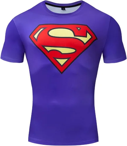 Vista 2 de Camiseta de compresión de manga corta para hombre, estilo casual y deportivo