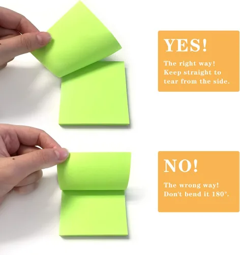 Vista 3 de 16 blocs de notas adhesivas emergentes de 3 x 3 pulgadas, colores brillantes, autoadhesivas, notas adhesivas superadhesivas, paquete de gran valor