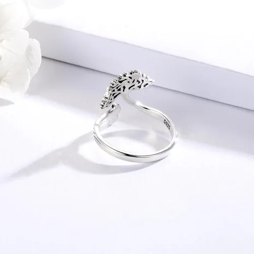 Vista 5 de zaxsj TreeofLifeRingsforWomen925SterlingSilverRetroCelticKnotIrishTreeofLifePendantNecklaceRingJewelryGiftsforWomen