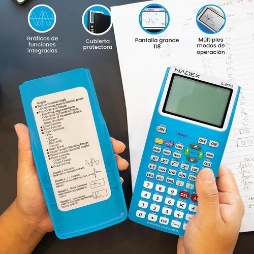 Vista 5 de Calculadora Científica con Funciones Gráficas para Estudiantes de Universidad y Secundaria, Ingeniería, Matemáticas Avanzadas, Cálculo, Álgebra Azul