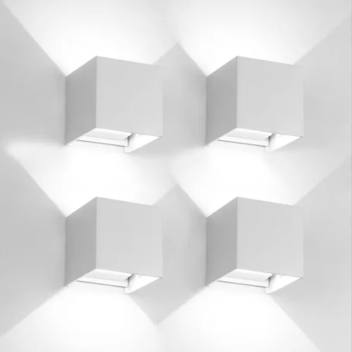 Vista 12 de 2 piezas de luces de pared G9 para exterior/interior, apliques de pared con luces hacia arriba y abajo, IP65 impermeables, iluminación moderna