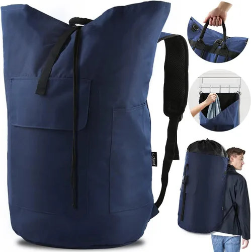 Vista 9 de JOINPRO Bolsa de lavandería con mochila, bolsas de lavandería de viaje extra grandes de 125L con correas de hombro, diseño ajustable y extensible