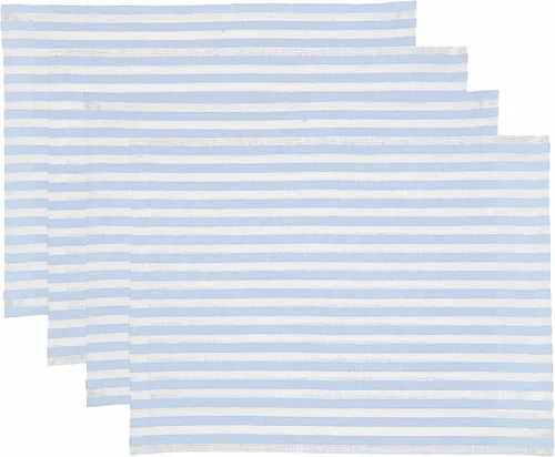 Vista 26 de Solino Home Amalfi - Manteles individuales a rayas, de 14 x 19 pulgadas, juego de 4 unidades, tela natural, lino europeo, 100 % lino puro, hechos a