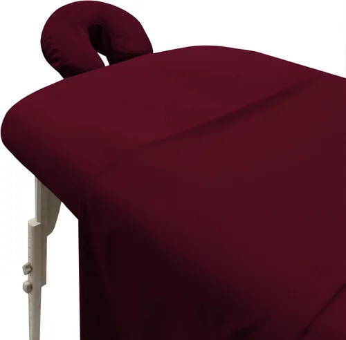 Vista 8 de London Linens Juego de sábanas de microfibra suave para mesa de masaje de 3 piezas, incluye funda para mesa de masaje, sábana bajera ajustable