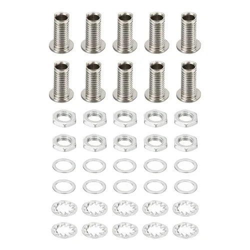 Vista 10 de PATIKIL Tornillos huecos de cabeza redonda M8x12mm, 4 en 1/60 piezas con orificio pasante con tuerca hexagonal y junta