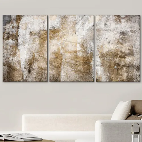 Vista 398 de wall26 Lienzo enmarcado para pared, juego de arte de acuarela pastel, paisaje rural, ilustraciones con formas abstractas, arte moderno, decorativo