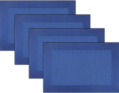 Vista 48 de Manteles individuales de vinilo resistentes al calor, lavables, fáciles de limpiar, manteles individuales de plástico para cocina, mesa de comedor