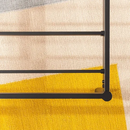 Vista 7 de Mellow BREE - Cama de plataforma de metal con cabecera tapizada curva, listones de acero, fácil montaje, marrón expreso, tamaño matrimonial Marrón