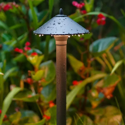 Vista 4 de VENUS MANUFACTURING Iluminación de paisaje LED de bajo voltaje de 1.2 W con transformador de bajo voltaje de 200 W, kit de luces de camino