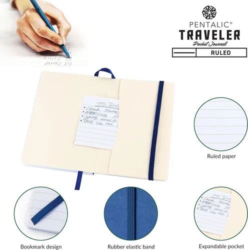 Vista 3 de Cuaderno de bocetos Travelers Dot Grid Pentalic Art, libre de ácidos