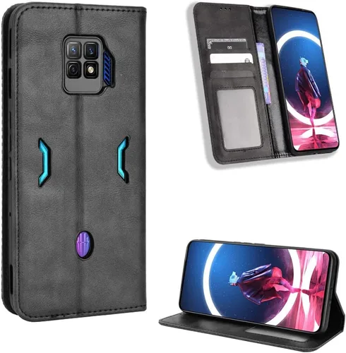 Vista 37 de Funda para BLU Bold N2, funda de piel sintética para BLU Bold N2, funda para BLU Bold N2 5G N0050UU Funda de piel sintética negra Negro