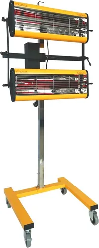 Vista 2 de Solary Lámpara de curado de pintura infrarroja de onda corta 2100W 110V - Herramienta de reparación de pintura de carrocería de coche con soporte