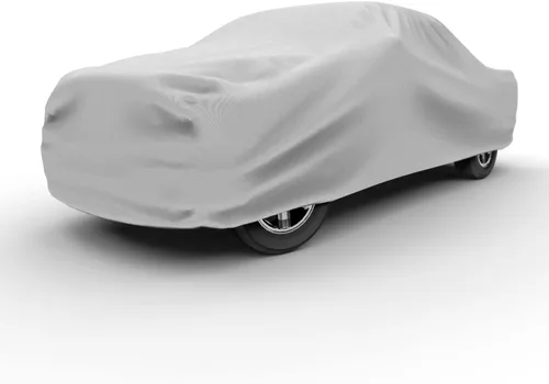 Vista 2 de Budge - Funda ligera para automóviles sedán de hasta 3.98 m, B-1 (polipropileno, gris)