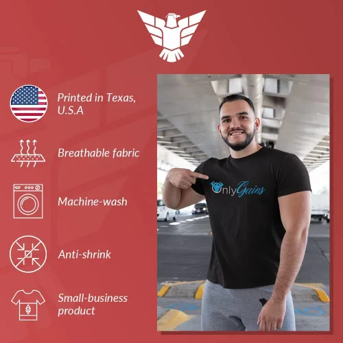 Vista 6 de Only Gains Camiseta divertida de regalo de fitness para chicos