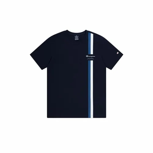 Vista 2 de Camiseta de Manga Corta Hombre Champion Crewneck Negro