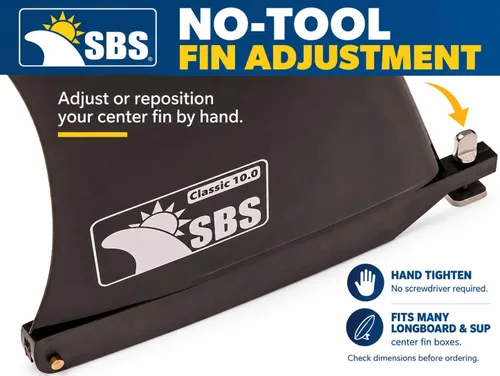 Vista 3 de SBS - Tornillo de aleta de acero inoxidable sin herramientas para Longboard y SUP - Elige 2 o 3 unidades Paquete de 2