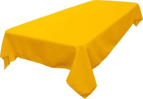 Vista 56 de LA Linen Mantel rectangular lavable de popelín de poliéster, resistente a las manchas y a las arrugas, cubierta de mesa 60x84, mantel de tela