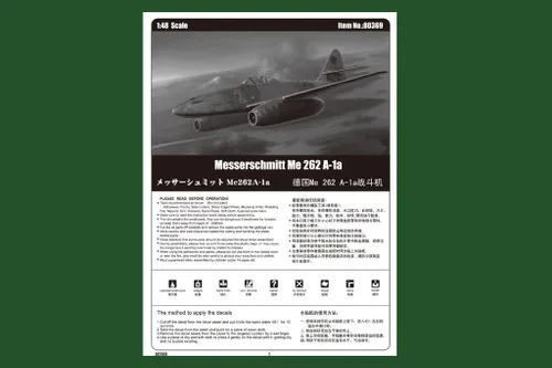 Vista 5 de Hobby Boss Messerschmitt Me 262A-1A Kit de construcción de modelo de avión