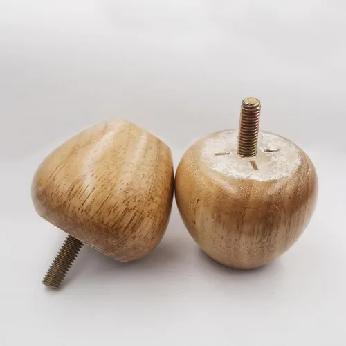 Vista 3 de Patas de madera de 2 pulgadas para muebles, patas de repuesto de muebles de sofá de madera maciza, patas de gabinete/escritorio/estantería
