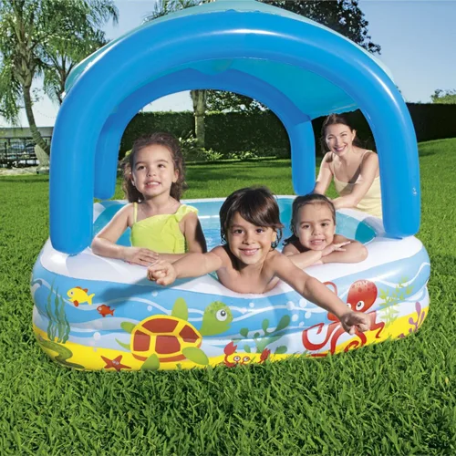 Vista 7 de Bestway Piscina Hinchable Infantil Techo Desmontable 140x140x114 cm +2 Años Jardin 52192