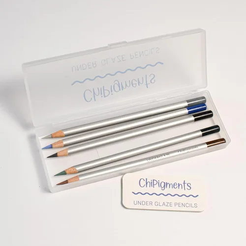 Vista 11 de ChiPigments® Brights - Paquete de 5 lápices para cerámica Colores vibrantes • Líneas finas y sombreado • Bisqueware • Greenware • Vidrio fundido