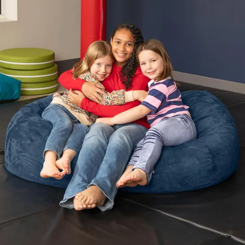 Vista 4 de Jaxx Lounger Jr. Puff Azul