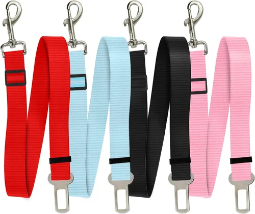 Vista 9 de SunGrow Cinturón de seguridad para perro para automóvil, cinturón de seguridad ajustable de nailon para mascotas, compatible con todos