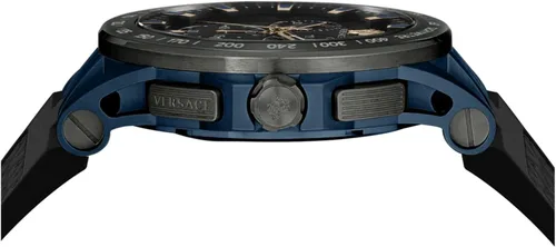 Vista 2 de Versace Reloj deportivo con correa IP Gunmetal de 1772in para hombre VE3E00221 Negro - Tecnología deportiva