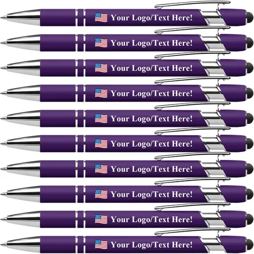 Vista 20 de Bolígrafos personalizados con lápiz capacitivo, bolígrafos personalizados impresos con tu logotipo o mensaje, ideales para regalos, promociones