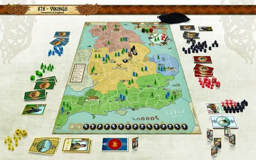 Vista 3 de Academy Games 878 Vikings Invasion of England 2nd Edition Juego de mesa 2 a 4 jugadores