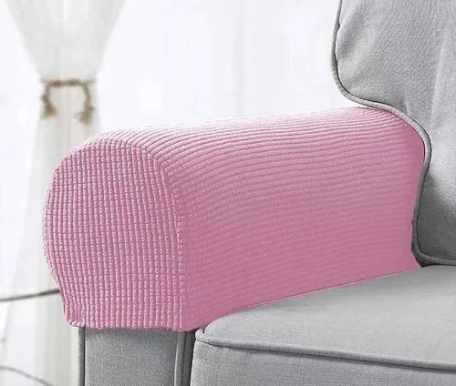 Vista 14 de Fundas elásticas para reposabrazos para sillas y sofás, fundas para reposabrazos de sofá de elastano jacquard, protector de muebles antideslizante