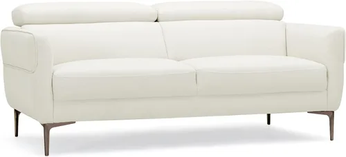 Vista 10 de Giantex Sofá biplaza tapizado con reposacabezas elevable y patas de metal, cómodo cojín de esponja CertiPUR-US, sofá de 2 plazas para sala de estar