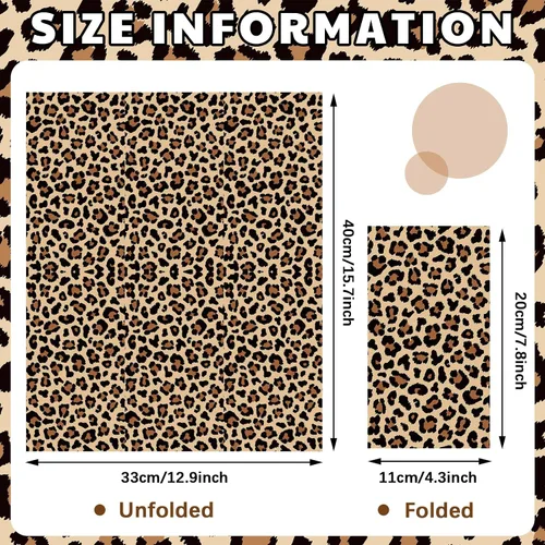 Vista 4 de Zonon Servilletas desechables con estampado de leopardo, toallas de mano desechables para baño, cóctel, cena, servilletas de papel decorativas