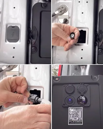 Vista 5 de Conector de alimentación de 12 V apto para Ford Maverick 2022-2023 Camión, enchufes de cama flexibles