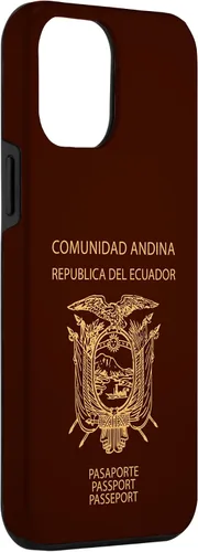 Vista 3 de Funda para iPhone 12 Pro Max Ecuador, pasaporte de Ecuador, bandera de Ecuador