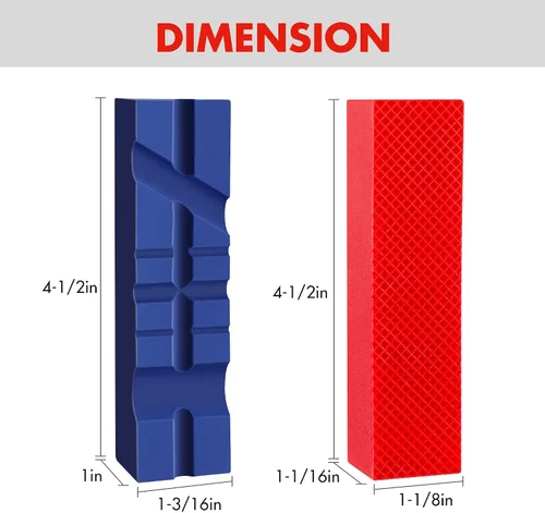 Vista 2 de WORKPRO 2 pares de almohadillas para mordazas de tornillo de banco de 4-1/2", fundas protectoras magnéticas de TPU para mordazas de tornillo