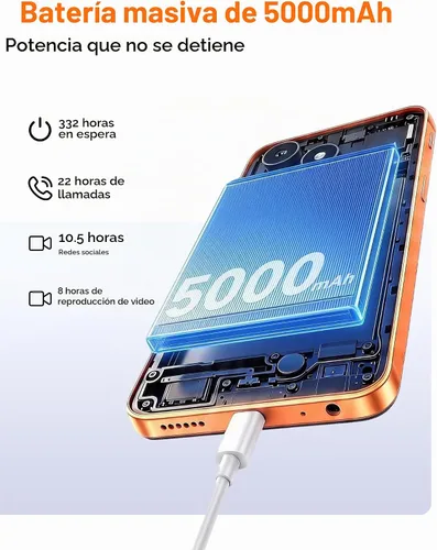 Vista 4 de Ulefone Note 23 4G Unlocked Smartphone Android 16 Go, 3GB RAM+32GB, 5000mAh Black