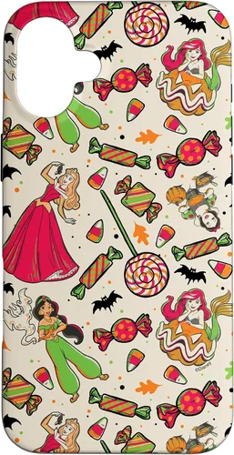 Vista 22 de iPhone 16 Disney Princess Snow White Ariel Jasmine Aurora Funda de Halloween