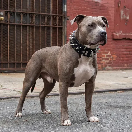 Vista 2 de Collar de perro con remaches de puyas afiladas 2 pulgadas de ancho, collares de cuero con estilo para perros medianos y grandes, Pitbull, Labrador