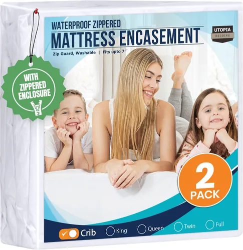 Vista 26 de Utopia Bedding - Protector de colchón Twin con zíper, 100% impermeable, a prueba de chinches y ácaros del polvo, funda para colchón absorbente de 6