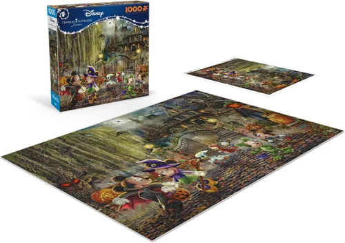 Vista 3 de Ceaco - Thomas Kinkade - Disney - Mickey y Minnie Halloween Fun - Rompecabezas de 1000 piezas