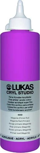 Vista 21 de Lukas CRYL Studio Artist - Pintura acrílica para artistas, Alizarín Carmesí, botella de 250 ml - Pinturas acrílicas de alto pigmento para pintar