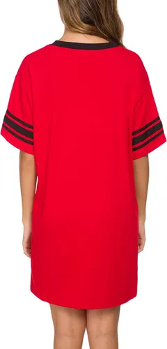 Vista 7 de Camisón de manga corta para mujer, con cuello en V, de algodón, holgado, cómodo, pijama, vestido casual para dormir