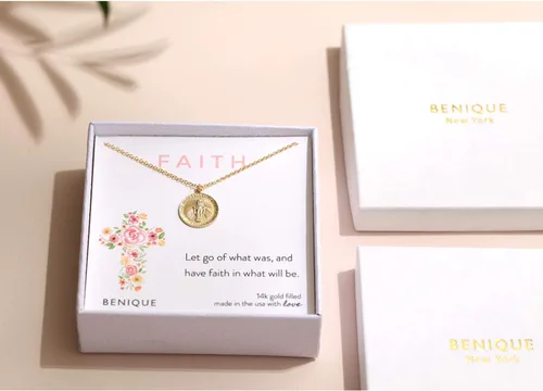 Vista 6 de BENIQUE Collar delicado para mujeres y niñas, plata de ley 925 maciza o metales rellenos de oro de 14 quilates, cadena fina, colgante significativo