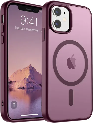 Vista 95 de SUPFINE Funda magnética para iPhone SE 2022 (3ª)/2020 (2ª), iPhone 8 (compatible con MagSafe) (protección contra caídas de grado militar), funda