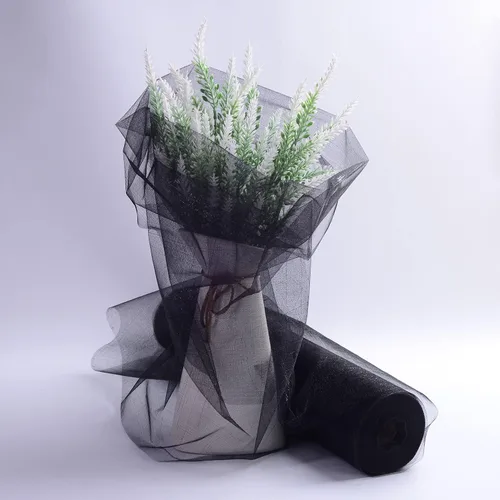 Vista 4 de Tela de Organza de Cristal Tul - 16" por 50 Yardas Tela Transparente para Decoración de Fiestas de Boda Despedida de Soltera Tutú Rollo de Malla